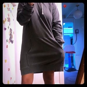 AMERICAN APPAREL sweatshirt dress GRAY